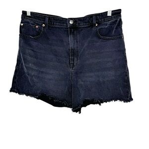 American Eagle Highest Rise 90s Boyfriend Short Black Denim 18